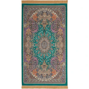 Bursa İpek Yeşil Kadife Halı Seccade