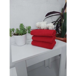 Mef Collection Berber Kuaför Havlusu Denizli Kırmızı 50x90 cm 3'lü