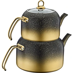Oms Collection 8250 Xl Andiamo 4 Parça Bio Granit Çaydanlık Gold