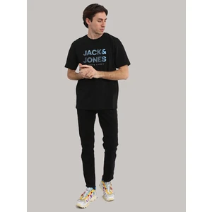 Jack & Jones Erkek Klasik Logo Baskılı Tişört - Year