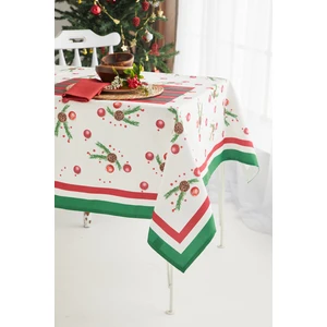 Ays Home Kırmızı Kozalak Yılbaşı  Christmas Yemek Masa Örtüsü