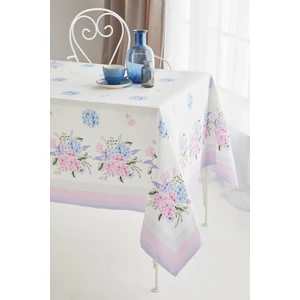 Ays Home Ortanca Çiçek Desen Yemek Masası Örtüsü