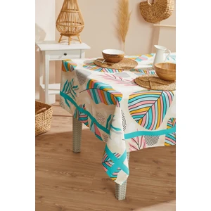 Ays Home Mint Rengi Tüy Soyut Desen Leke Tutmaz Masa Örtüsü