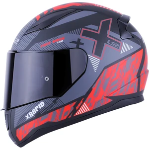 Rapıd Xtreet Mat Siyah-Kırmızı Kask Siyah Cam