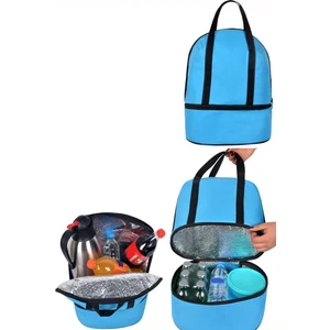 Termal Termos Çanta Isı Yalıtımlı Sıcak Soğuk Tutucu Piknik Kamp Plaj Outdoor 2 Bölmeli 26 Litre