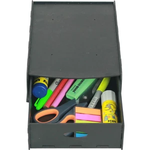 Gizli Çekmece Organizer Masa Altı Saklama Kabı Büyük Boy Demonte Mdf