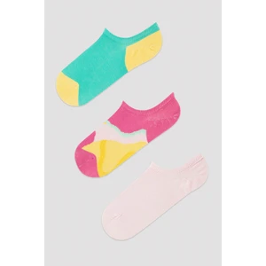 Geometrik 3Lü Sneaker Çorabı