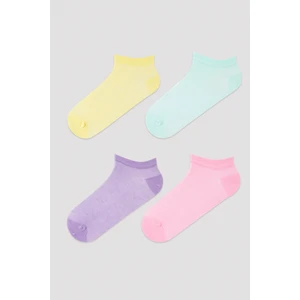 Renkli 4Lü Soket Patik Çorap