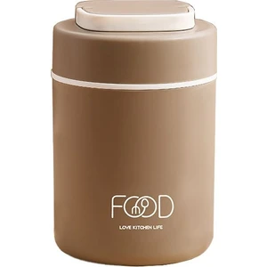 304 Çelik Kahverengi 520 ml Yemek Mama Saklama Kabı cin418khv