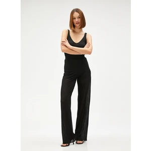 Koton Normal Bel Standart Siyah Kadın Pantolon 3SAK40002EK