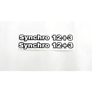 Klasik Synchro 12+3 Siyah Renk Yan Yazı Tanıtım Etiketi Sağ-Sol Takım