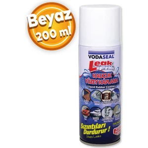 Leak Fix Su Geçirmez Sızdırmaz Sızıntı Önleyici Kauçuk Kaplama Izolayson Beyaz Sprey 200 Ml