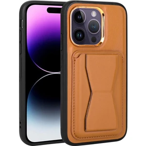 Apple iPhone 14 Pro Max Kılıf ​pu Deri Kartlıklı Standlı Kapak