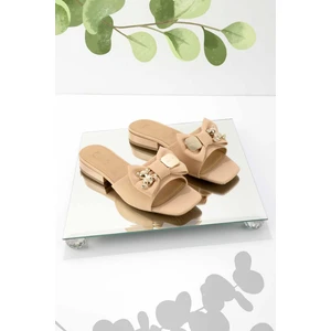 Kadın Terlik Mat Nude Saten Tasarım Hafif ve Rahat Kullanım İçin İdeal