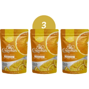 Little Crunchies Freeze Dried Portakal 3'lü Paket - Dondurularak Kurutulmuş - 3X20 gr