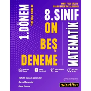 Startfen Yayınları Startfen Yayınları LGS 1. Dönem 15'li Matematik Deneme