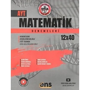 ENS Yayıncılık Yks Ayt Matematik 12 x 40 Denemeleri
