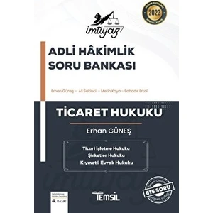 Temsil Kitap Imtiyaz Adli Hakimlik Soru Bankası Ticaret Hukuku