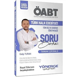 Yönerge Yayınları 2023 Öabt Türk Dili ve Edebiyatı Öğretmenliği Türk Halk Edebiyatı Soru Bankası Çözümlü - Galip Turan Yönerge Yayınları