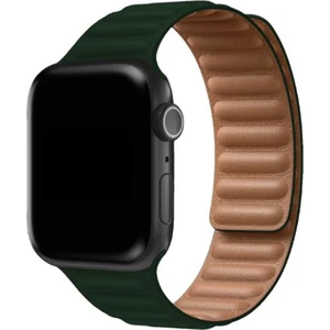 Apple Watch 8 45 mm Uyumlu Mıknatıslı Deri Kordon Kayış - KY24-2