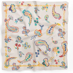 Etnik Desenli Ekru Bandana bndp-005