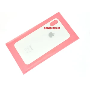Iphone x Arka Pil Batarya Kapağı (Cam) Beyaz