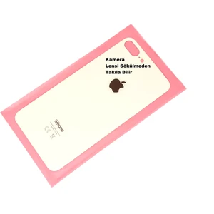 Iphone 8 Plus Arka Pil Batarya Kapağı (Cam) Gold