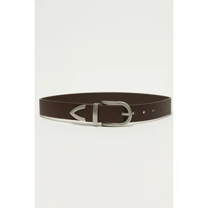 %100 Deri Kahverengi Kemer