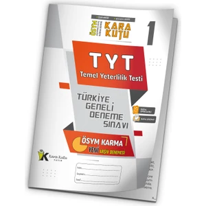 Karakutu Yayınları 2025 TYT ÖSYM Arşivi Karma Kara Kutu Çıkmış Soru Türkiye Geneli D. Çözümlü Deneme 10/1.kitapçık