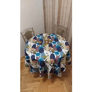 Duck (Sıvı Itici,leke Tutmaz ) Kumaş,yuvarlak ,yemek Masası Örtüsü.