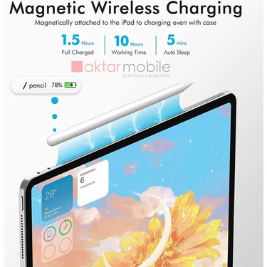 AktarMobile iPad Pro 12.9 6. Nesil Tablet Kalemi Manyetik Fiyatı