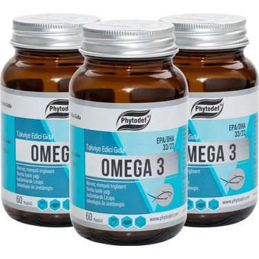 Phytodef Omega 3 - 60 Jel Kapsül X 3