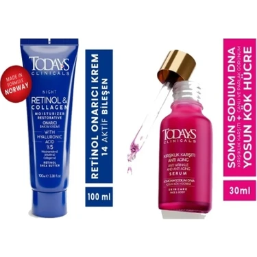 Todays Clinicals  Krem - Retinol 100 ml + Serum 30