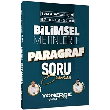 Yönerge Yayınları 2023 Kpss Tyt Ales Dgs Msü Bilimsel Metinlerle Paragraf Soru Bankası Yönerge