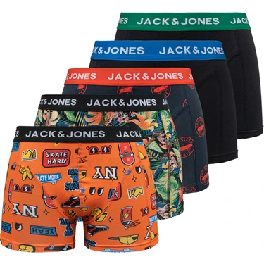 Jack & Jones Karışık 5'li Boxer Paketi -