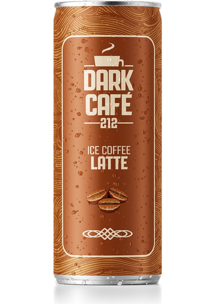 Dark Café 212, Soğuk Kahve, Latte, 250 ml (12'li Paket, 12 adet x 250 ml)