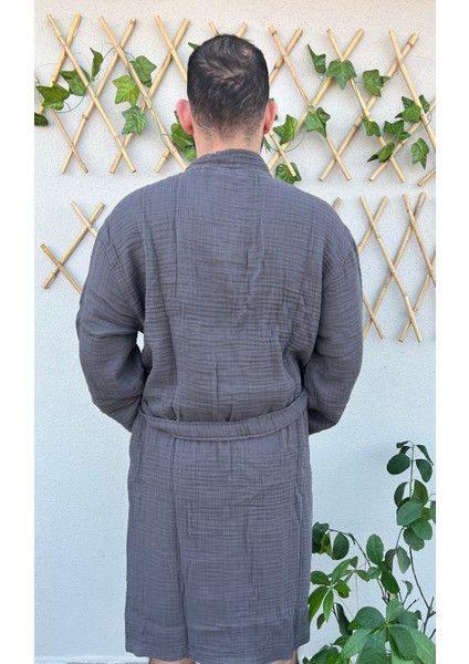 4 Katlı %100 Pamuk Muslin Bornoz