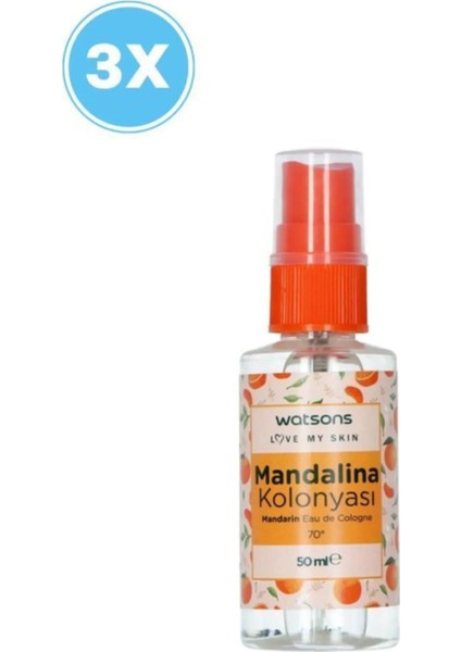 Kolonya Mandalina 50ML Tr X3 Adet