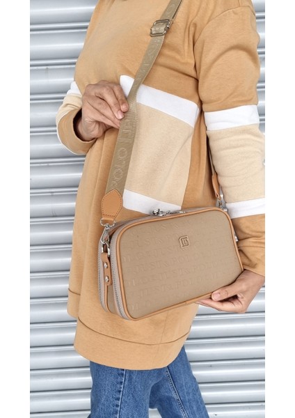 Kadın 5 Bölmeli Omuz ve Çapraz Çantası