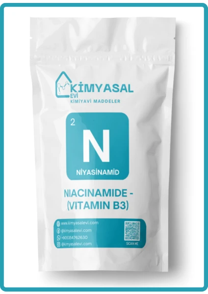 Kimyasal Evi Niyasinamid-Nıacınamıde (Vitamin B3) Hammadde 100G