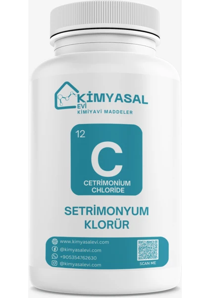 Kimyasal Evi Setrimonyum Klorür- Cetrimonium Chloride Hammadde 500G