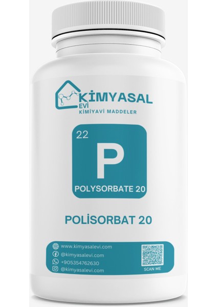 Polisorbat 20-Polysorbate 20 Hammadde 500G