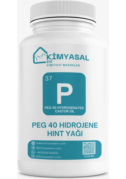 Kimyasal Evi Peg 40 Hıdrojene Hınt Yağı-Peg 40 Hydrogenated Castor Oıl Hammadde 1000G