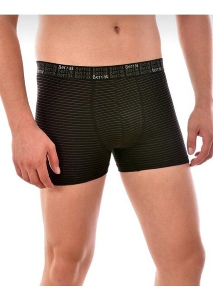 4475 Erkek Çizgili Likralı Boxer Tekli