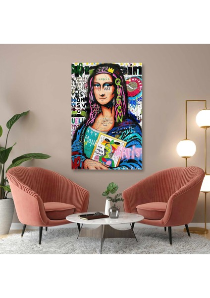 Mona Lisa Grafiti Sokak Sanatı Street Art Kanvas Tablo