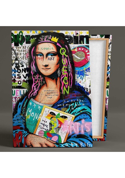 Mona Lisa Grafiti Sokak Sanatı Street Art Kanvas Tablo