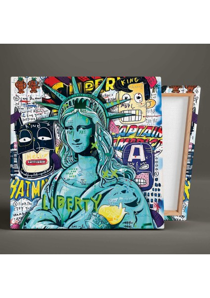 Mona Lisa Özgürlük Heykeli Grafiti Sokak Sanatı Street Art Kanvas Tablo fiyatları