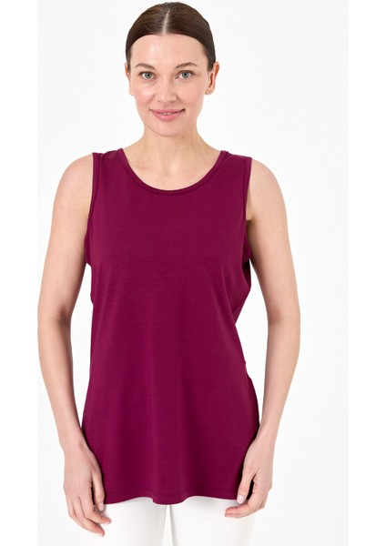 Kadın Askılı Penye T-Shirt K.mürdüm fırsatları