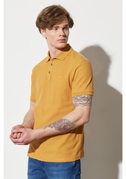 Regular Fit Normal Kesim %100 Pamuk Polo Yaka Haki Tişört modelleri