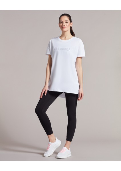 W Graphic Tee Crew Neck T-Shirt Kadın Beyaz Tshirt - S231293-100 fiyatları